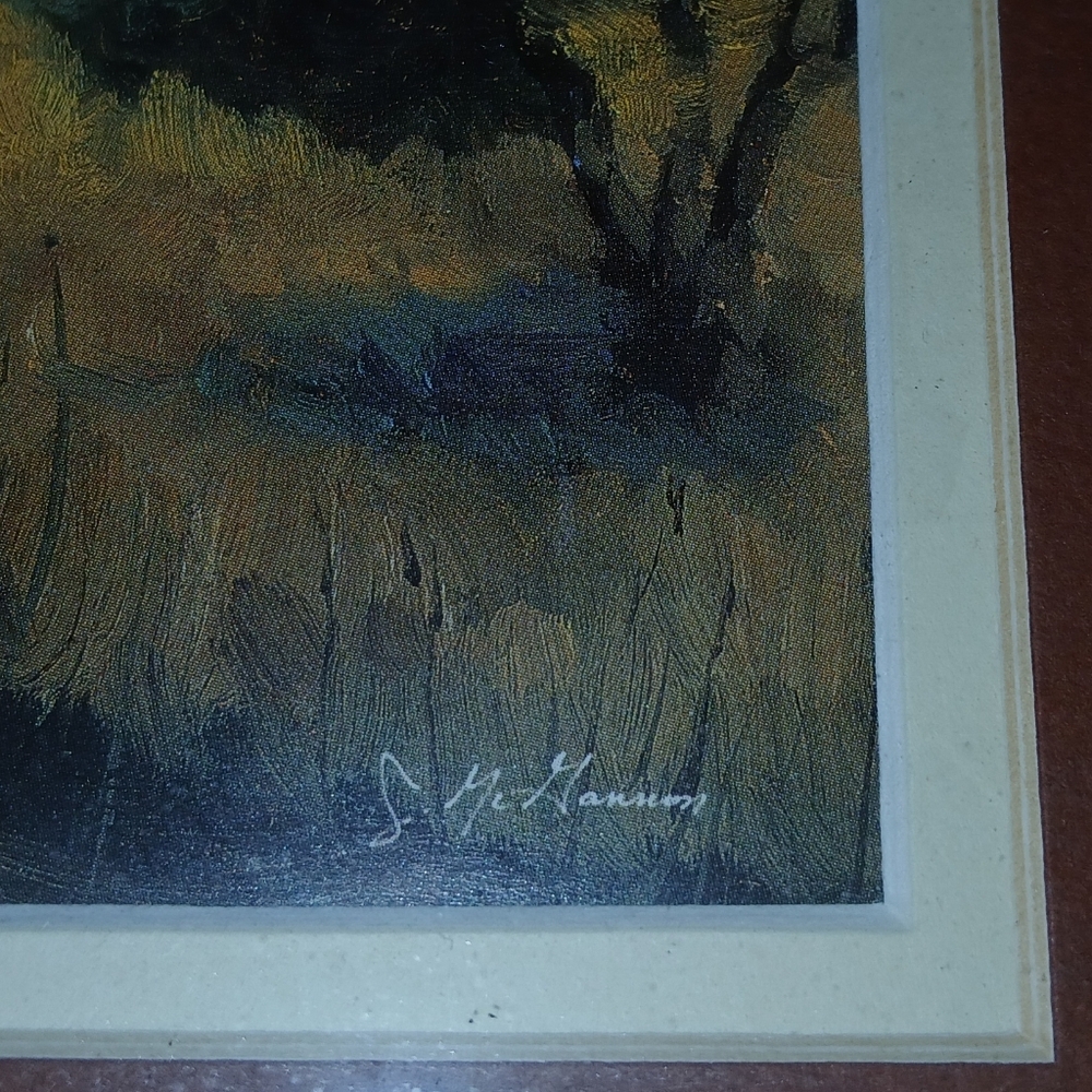 Jill McGannon Landscape Village Print • Framed & Matted Wall Art • Rustic - Picture 3 of 3